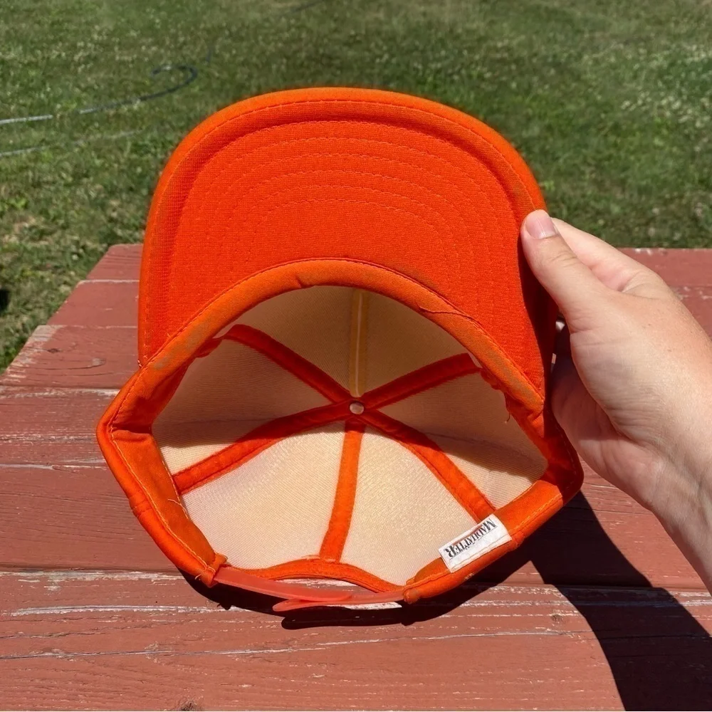 Jo-Le Equipment Vintage Trucker Hat Mesh Snap Back Orange Slatington